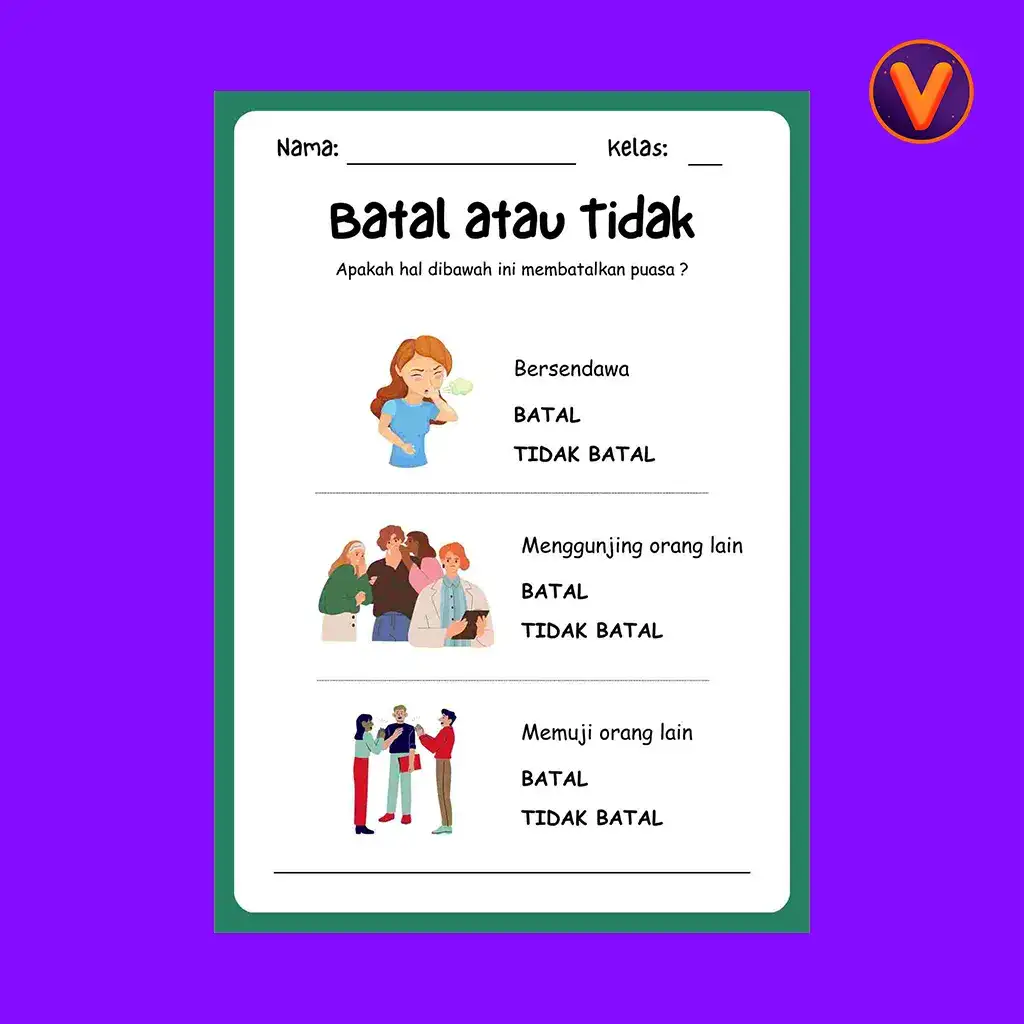 worksheet ramadan anak